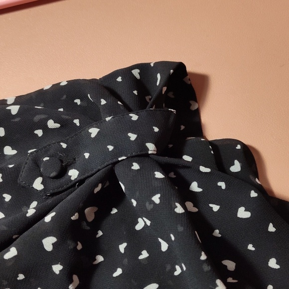 Torrid Heart Print Chiffon Blouse - Picture 7 of 7